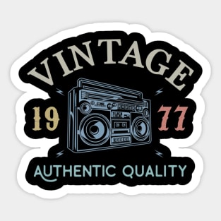 43 Years Old 1977 Vintage 43rd Birthday Anniversary Gift Sticker